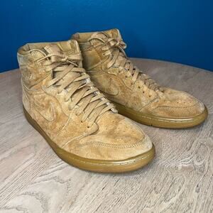 Nike Air Jordan 1 Retro High OG Wheat Tan Suede Sneaker Men’s Size 13